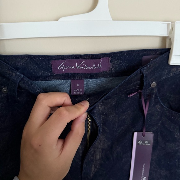 NEW Gloria Vanderbilt Women’s Paisley Printed Boot Cut Amanda Size 8 Jeans - Picture 6 of 11